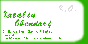 katalin obendorf business card